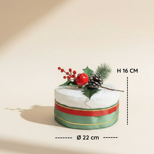 juleblekage med rød pynt - hyggelig gave til julens babyer