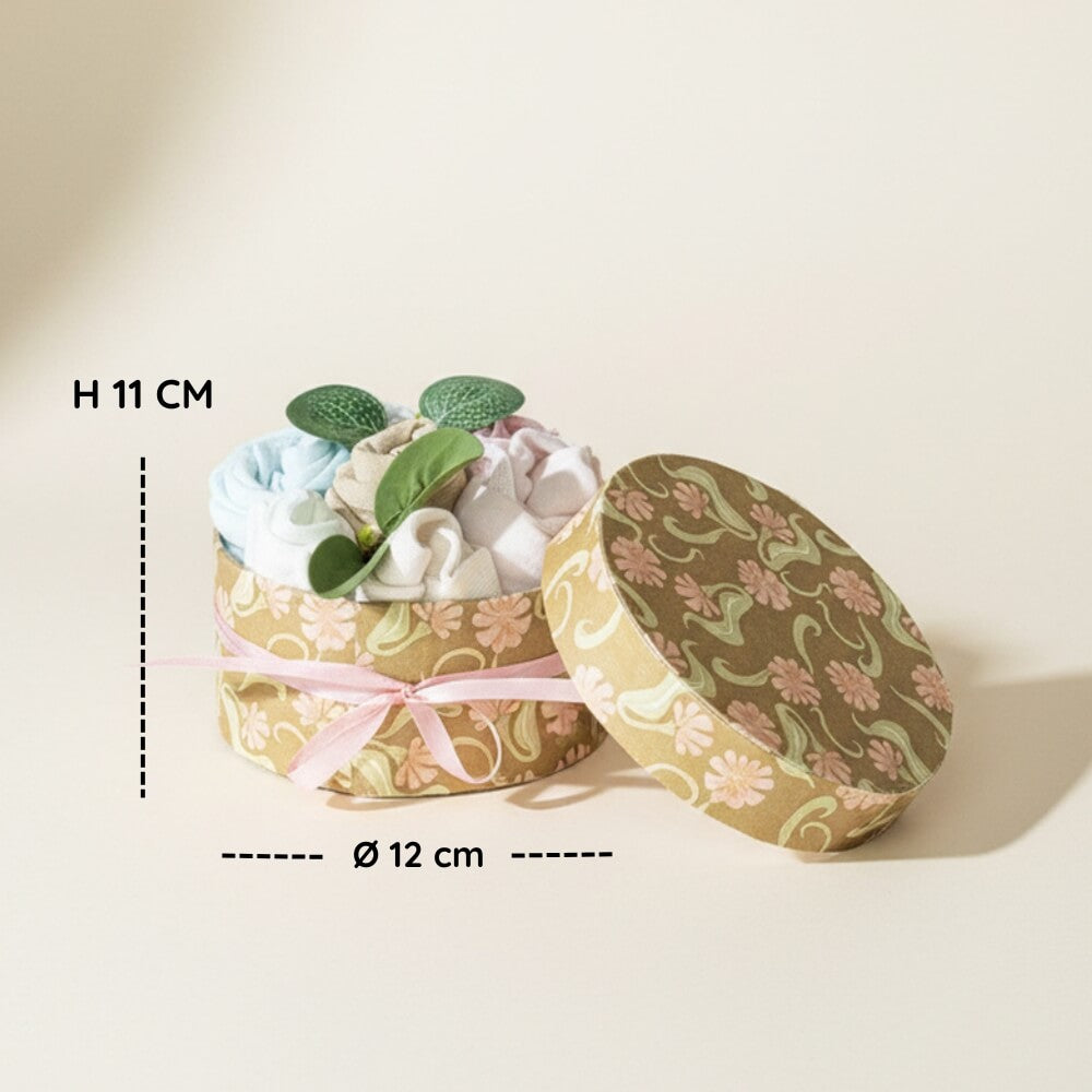 Blomsteræske med babytøj