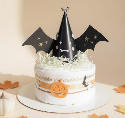 Kreativ Halloween blekage med sort pynt – håndlavet gave fra TrylleTrolde